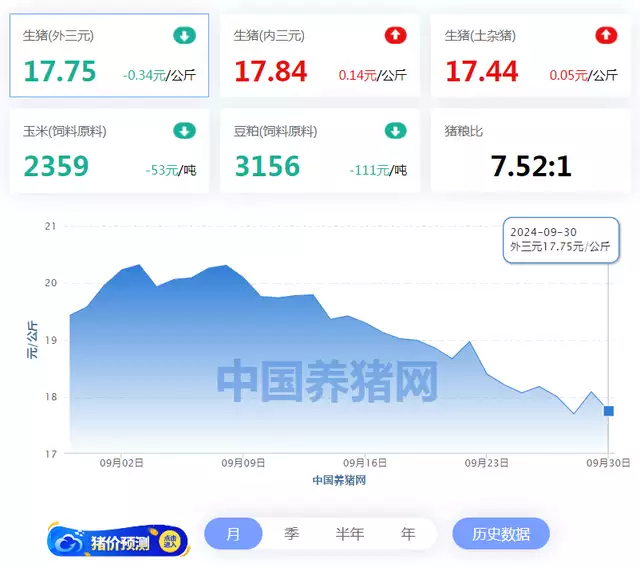 9月30日猪价：大范围下跌！零星上涨，市场不缺猪了？边水往事大结局，看了个寂寞？