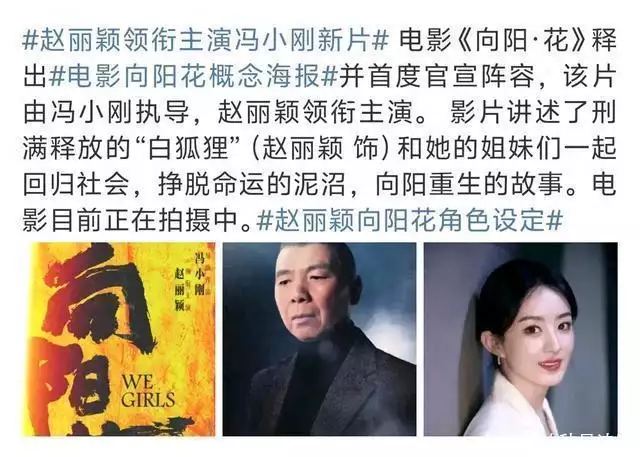 向阳花正式官宣，赵丽颖领衔主演冯小刚新电影！评论区酸言酸语樊哙劝不动的刘邦，为何张良一劝就听？