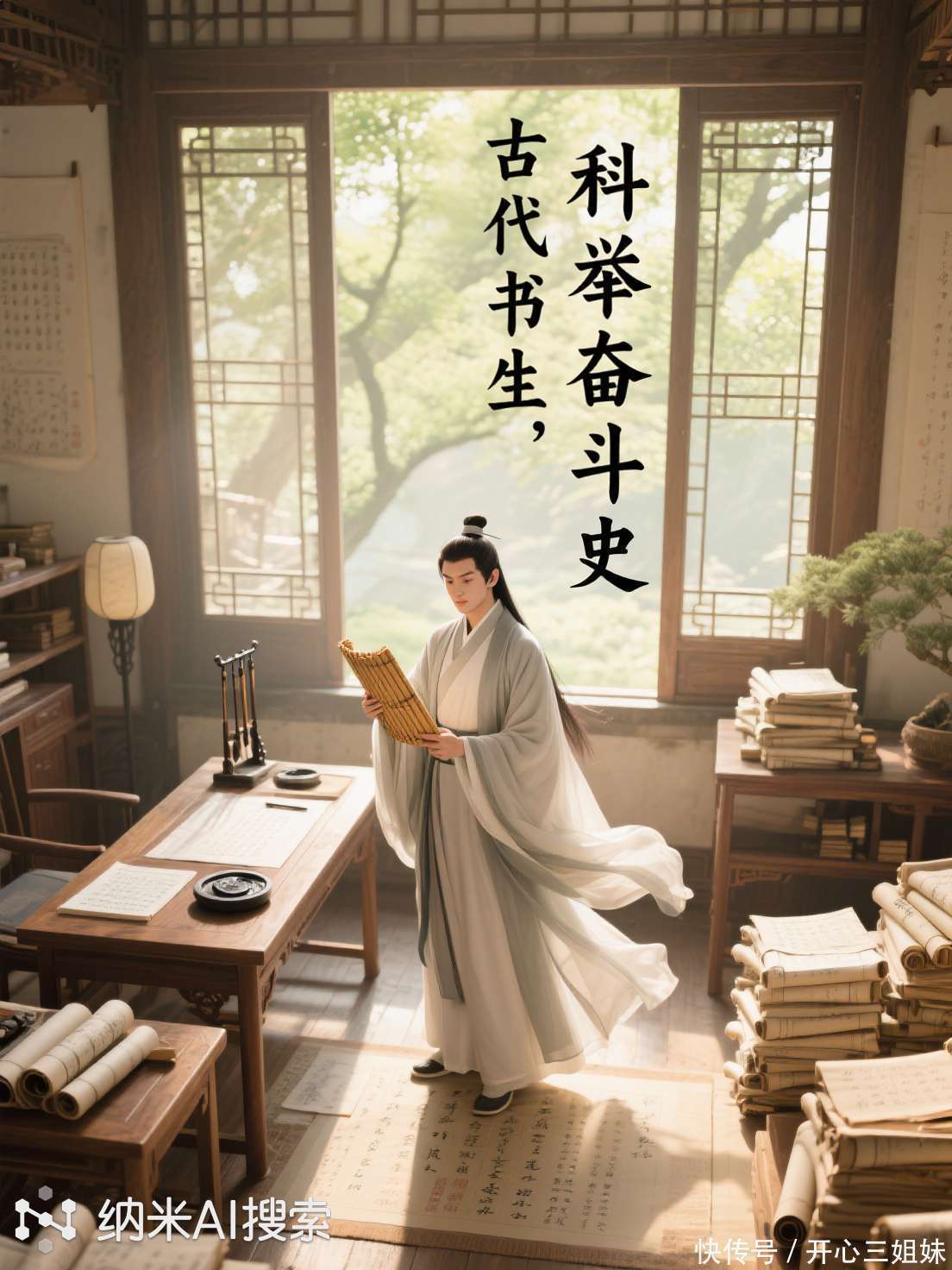 小说《古代书生，科举奋斗史》#开启AI文学风暴_【快资讯】