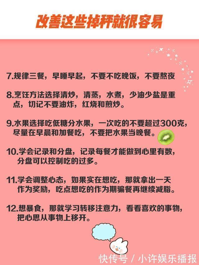一日三餐|女生想体重降至两位数,这13张图必看,想瘦10斤就这么简单