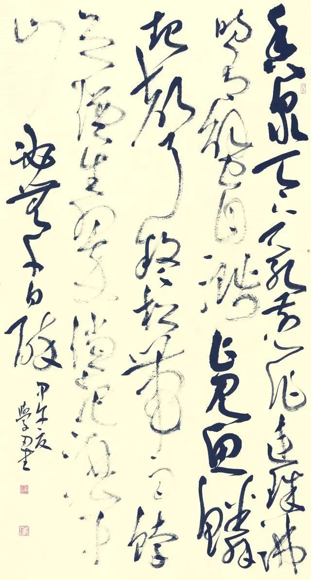 草书|他的草书获全国展最高奖,用笔扎实敦厚,很有冲击力