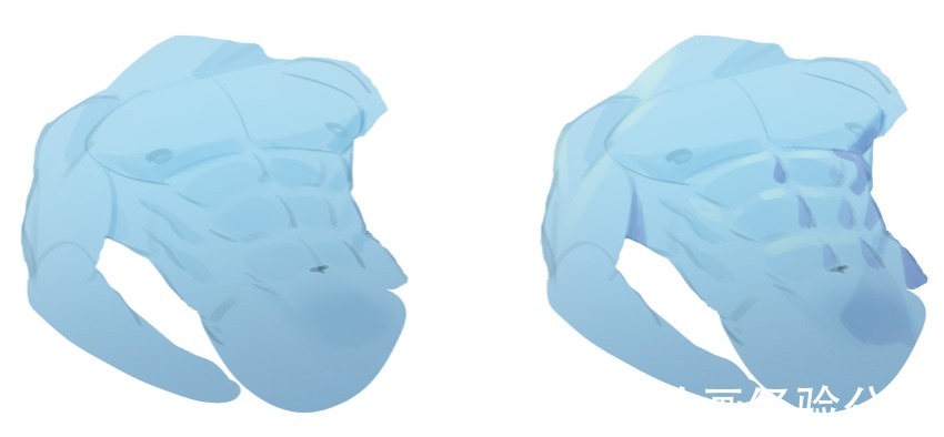 灵猫课堂|练不出腹肌我们可以画腹肌!教你腹肌上色的画法技巧!