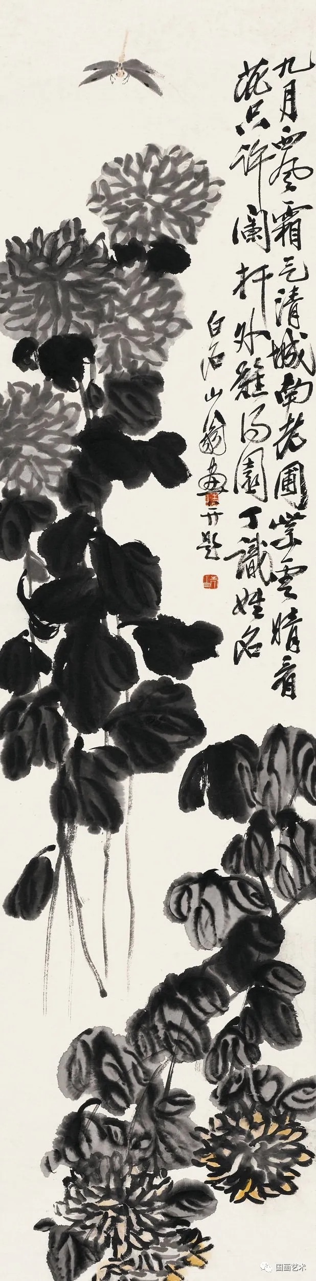 菊花$齐白石一生画菊很多,你知道成交价最高的菊花作品是哪幅吗?