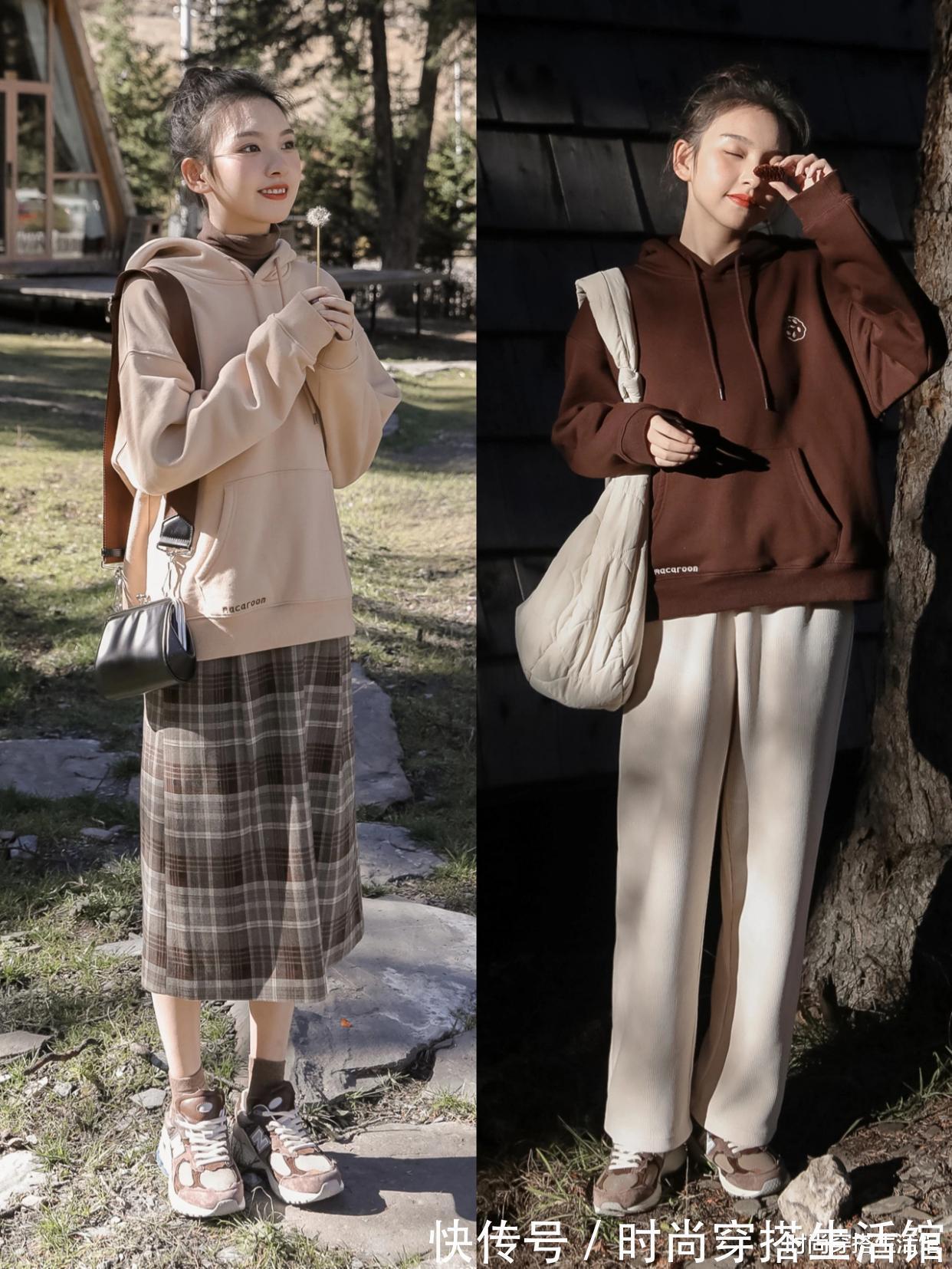 浅色系 春节拜年卫衣怎么穿更洋气?有这“3裤2鞋”就够了,谁见谁夸好看