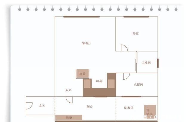 烘干机|她家66㎡，一进门就是3平阳台，厨房巴掌大！入住后太幸福了！