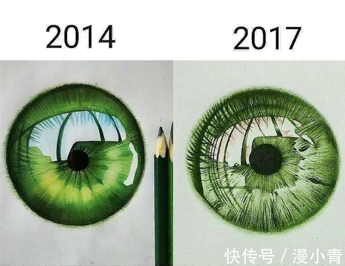 绘画！专注于画眼睛的画师，短短几年进步迅速，看起来更像是真的一样了