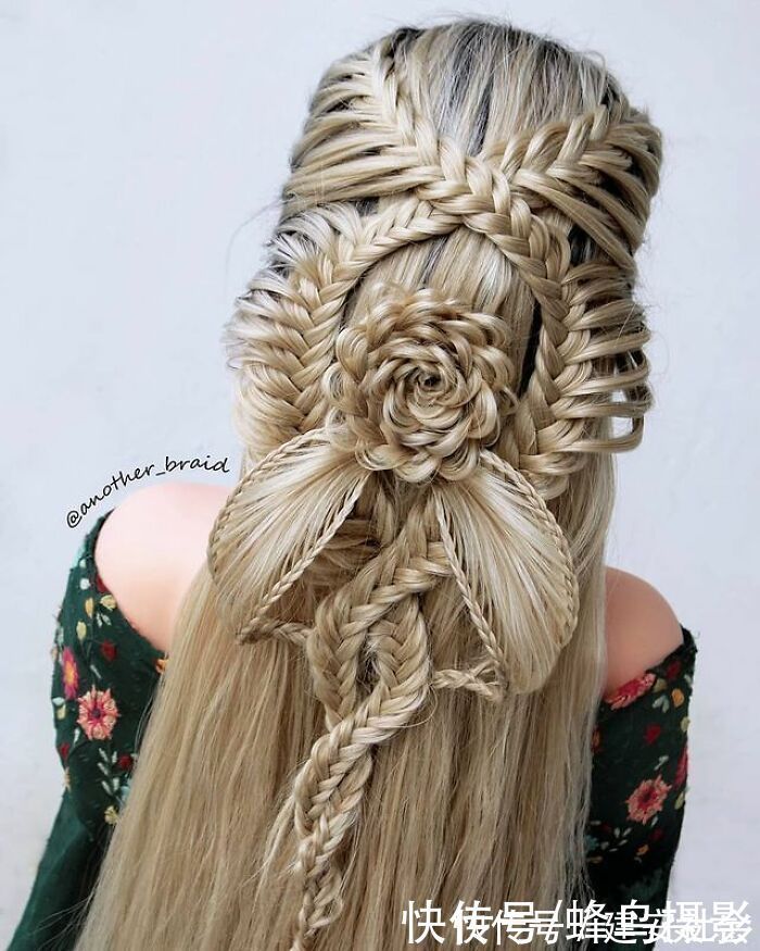 发型 65张编发照片,这哪是编头发分明是画画,图3这发型一次要半天