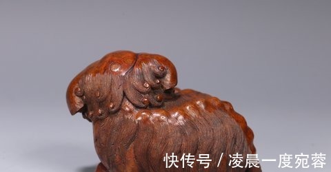 竹雕$清代,竹雕太狮少狮摆件