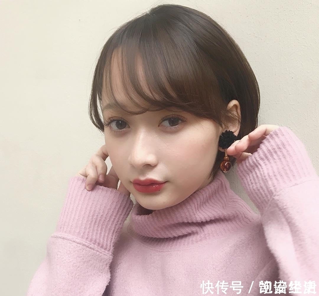 姑娘|圆脸姑娘,刘海这样剪才让你的发型更漂亮!