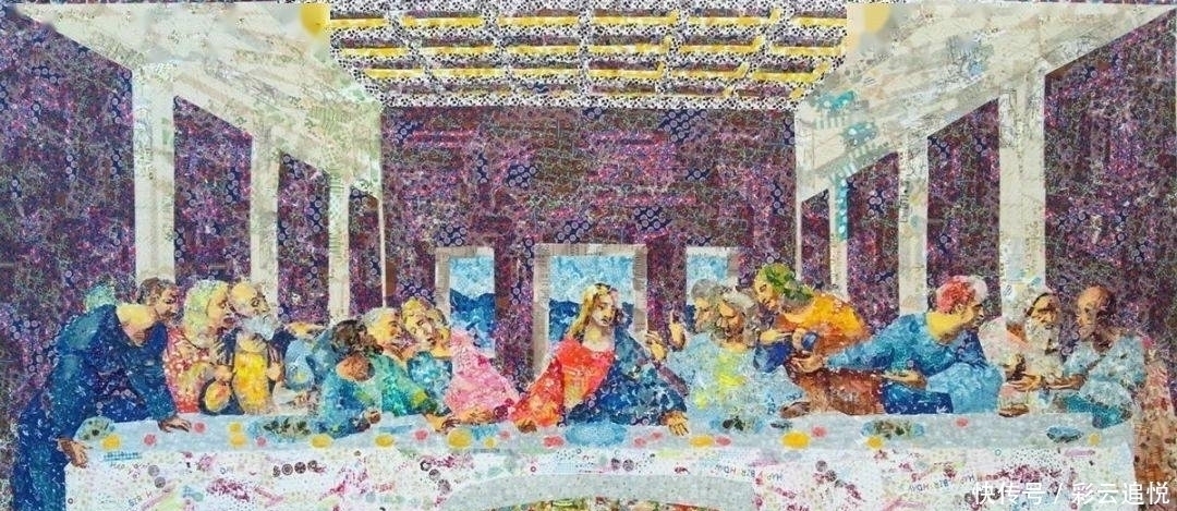 最后的晚餐&日本90后女生,辞掉工作,用450卷胶带手“撕”世界名画!