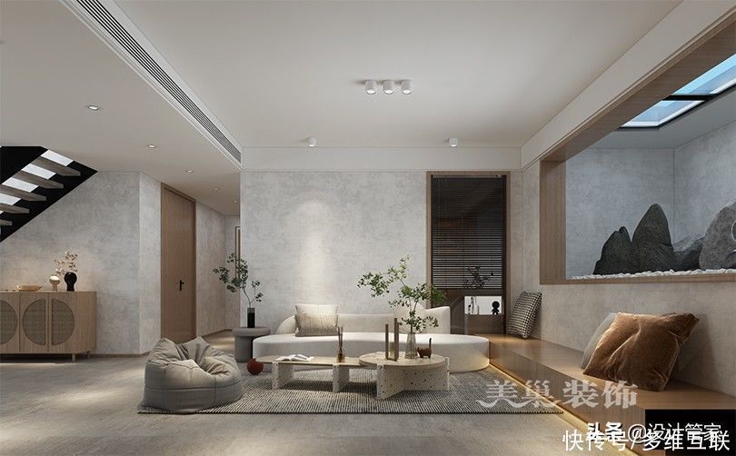 嵌入式|140平浪漫舒适的小复式,返璞归真的空间,日子过得精致惬意