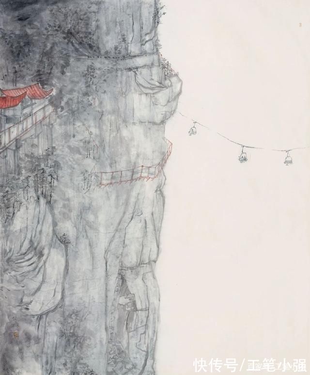 山水&匠心独运，冷暖自知。何微水墨山水欣赏