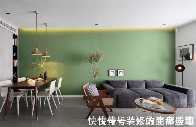 投影|121平北欧风三居室,客厅没有电视,投影的幕布居然藏在吊顶里