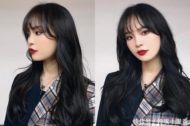 超显脸小的空气感八字刘海,搭配各种发型都很美!