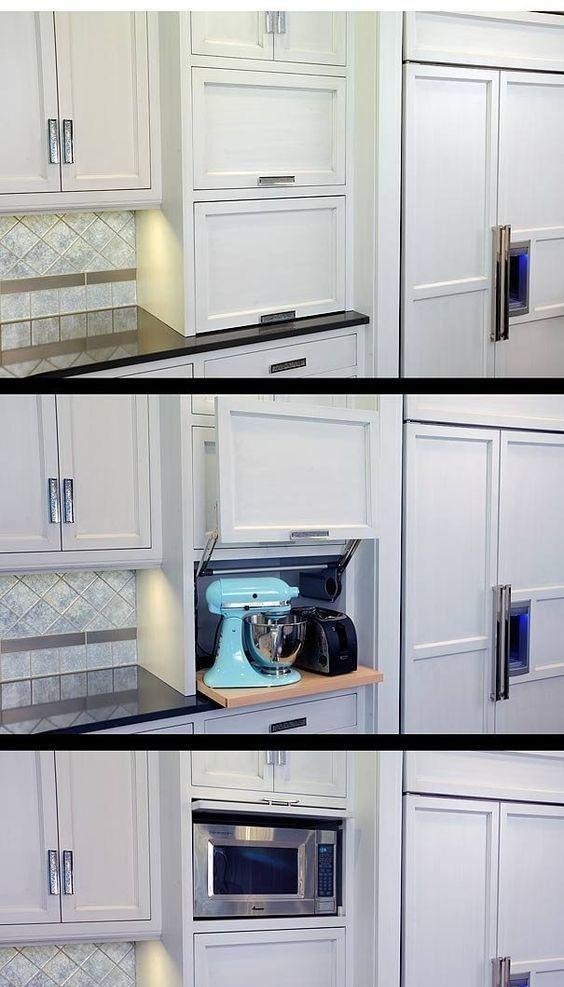 饮水机|我当初怎么没想到,柜子下多加1块小抽板,专门拿来放小厨电超赞!