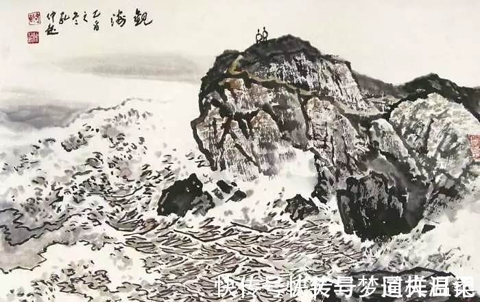 作品&他的国画作品，画面之中气势犹如千军万马，挥笔泼墨酣畅淋漓