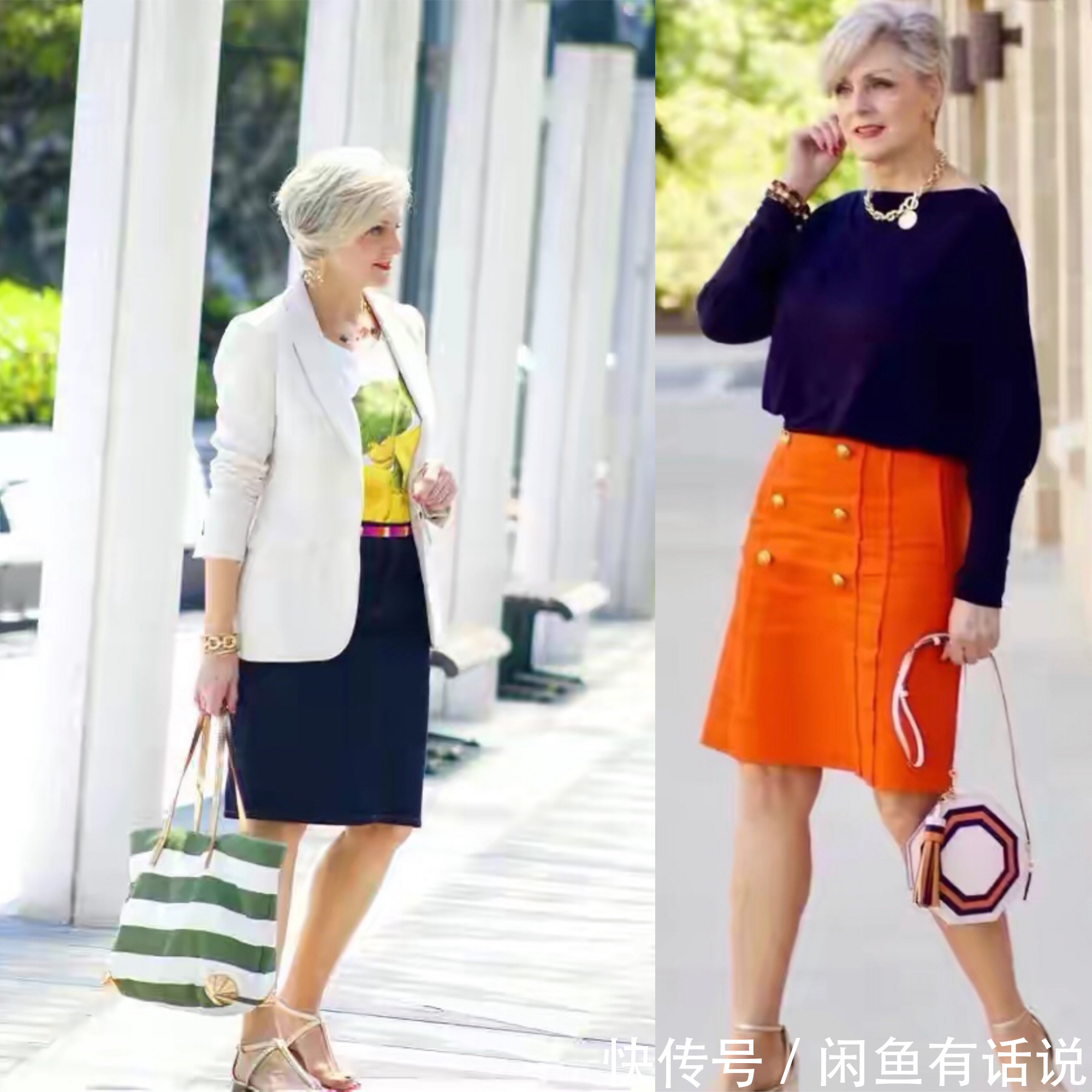 奶奶|年纪大还长得胖!63岁胖奶奶却穿得时髦又有气质,满头白发也优雅