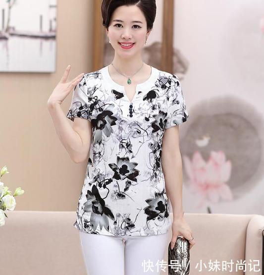 短袖 妈妈自从穿了这些上衣,衣柜里的衣服都不想再穿了