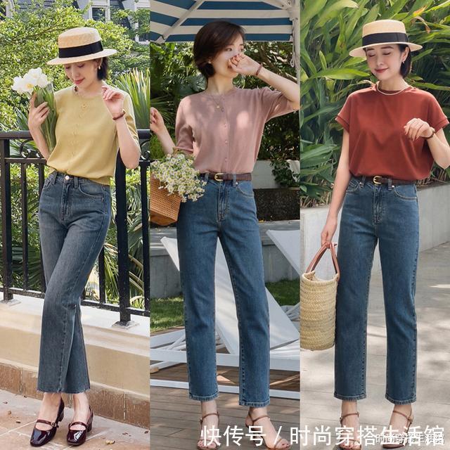 微喇叭型|牛仔裤还是这样穿才好看!3个穿搭思路,显高显瘦又气质