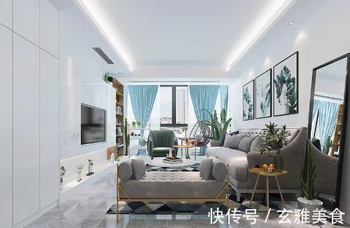 色调|100平现代风极简家，浅色系混搭设计，让整个内景充满浪漫气息