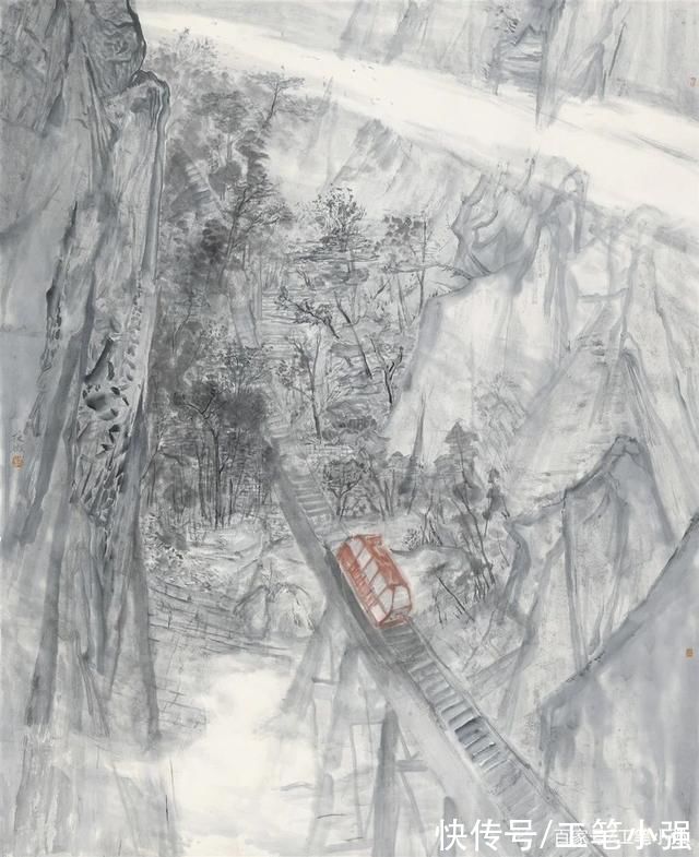 山水&匠心独运，冷暖自知。何微水墨山水欣赏