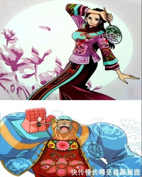 旗袍|海贼王国风娜美罗宾旗袍超美，索隆变纨绔子弟，布鲁克变僵尸