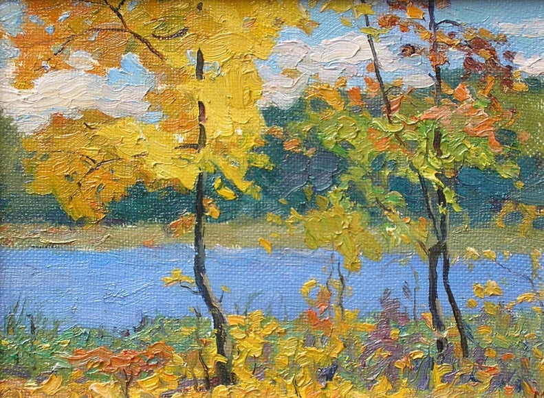 美术学院&俄罗斯艺术家谢尔盖恰布里金风景油画作品