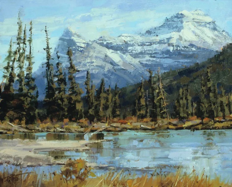 油画&她的风景油画清新自然，浪漫且又淳朴