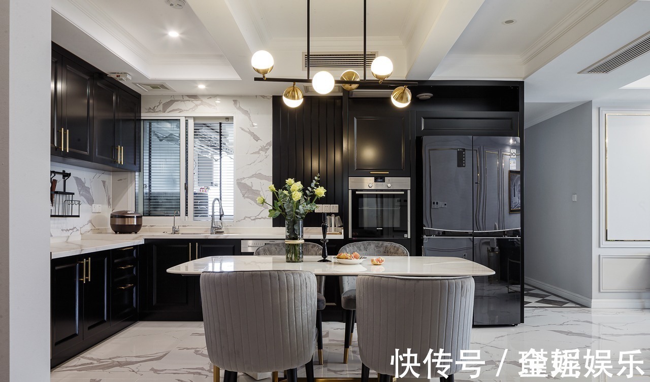 动线|130㎡轻奢四居,融入美式的沉稳庄重,打造温柔的质感生活