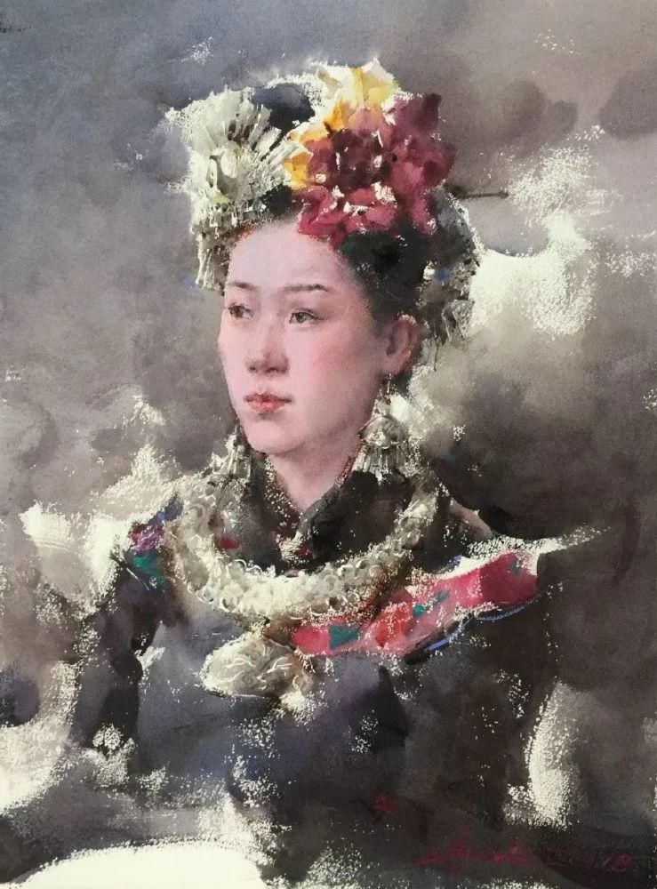  极致|中国水彩：大笔触画出霸屏水彩，光感够绝，极致东方的美！