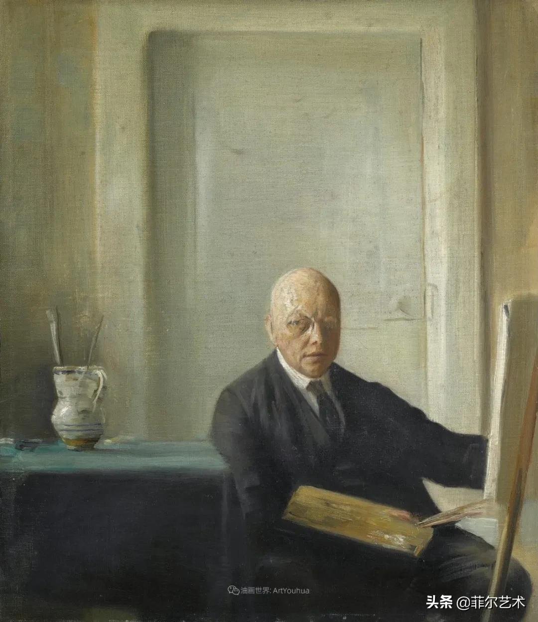 kol|丹麦画家卡尔·维尔赫姆笔下油画里安静的女子，奇妙的光影