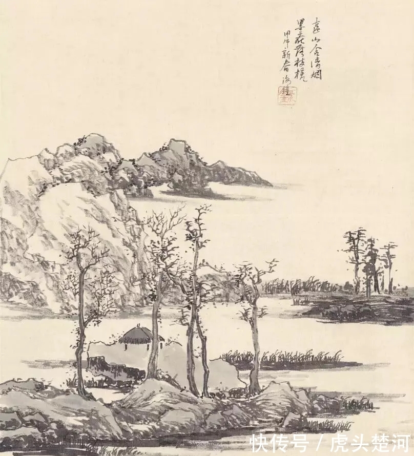 水墨山水画#中国美院|萧散简淡,以画悟道,林海钟水墨山水画