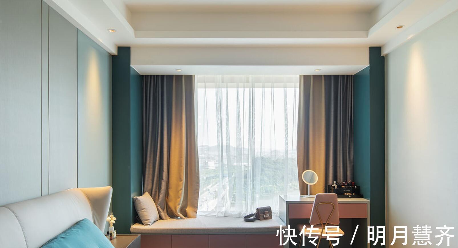 卧室|这应该是最美的撞色设计了,全屋没有丝毫的俗气,反而很精致