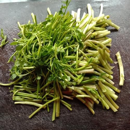 腊肉炒野芹菜，简单快手，鲜美下饭