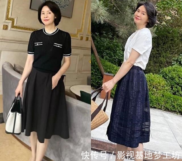 针织衫 这才是50岁+女人的夏日穿搭!不花哨、不装嫩、演绎成熟美!