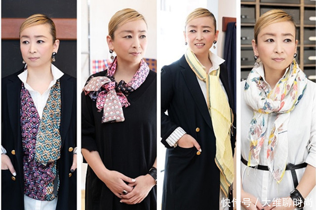 春季围巾如何戴才能有别于冬天?日网教你的方法,时髦显脸小