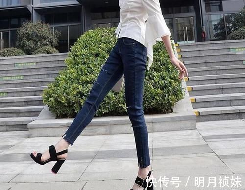 女神 简约一字带粗跟高跟鞋,散发青春女神活力,走多久都不会累脚