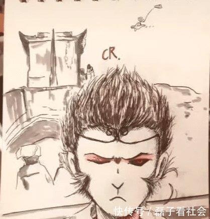 孙悟空!美术生被要求画孙悟空,被吐槽水平一般,看到成品灵魂画师!