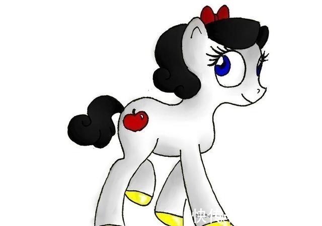 小马|当迪士尼公主变成小马宝莉化,白雪公主好萌啊,贝儿公主太可爱了