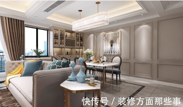 三居室|130平三居室,客餐厅开放式设计效果简直满分