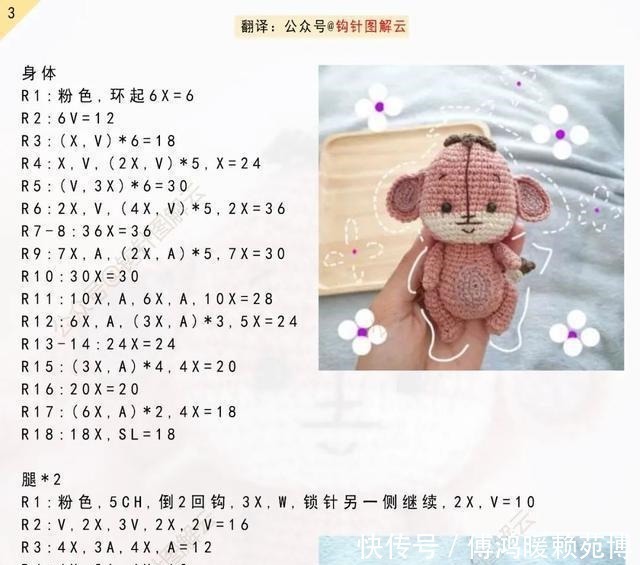 来袭|钩针图解|迷你小驴屹耳倔强来袭,掌声和欢呼声在哪里