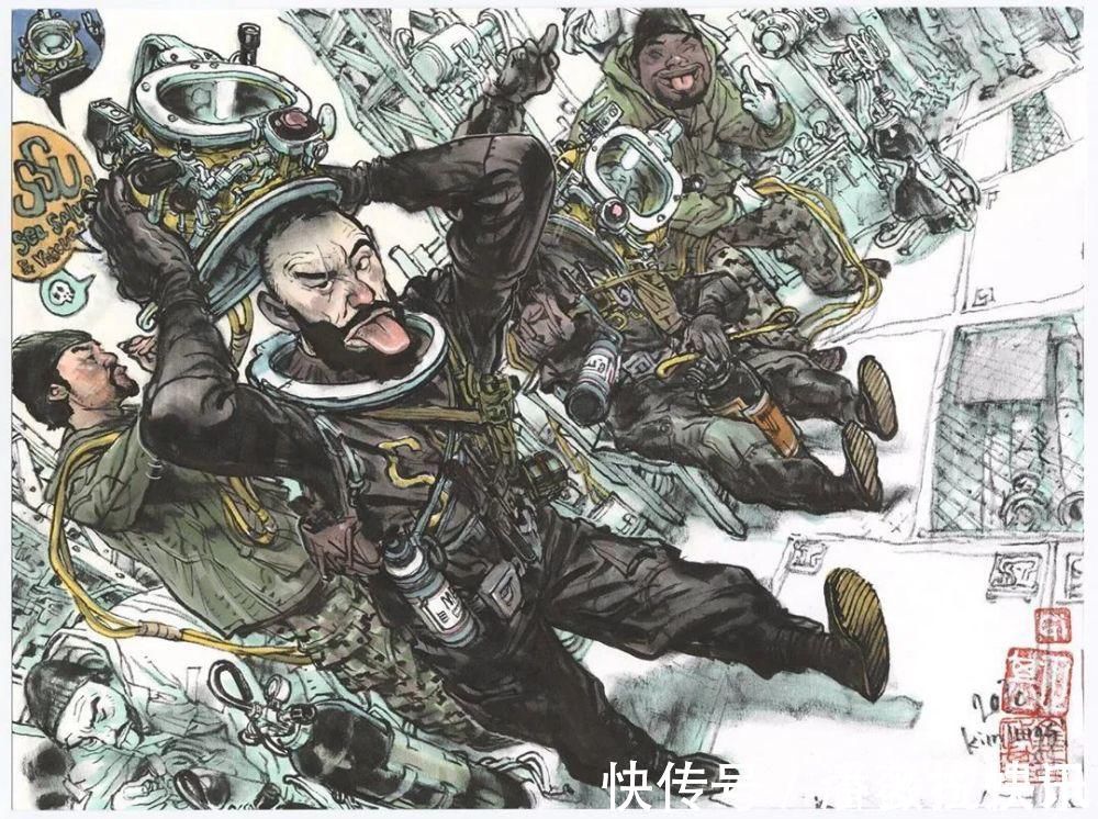 金政基!每天坚持画12个小时,“速写之神”金政基的无草稿速写