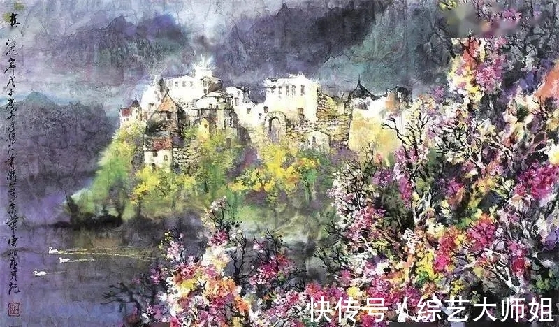 萧瀚$旅德中国画家|色彩的魅力!萧瀚彩墨山水画