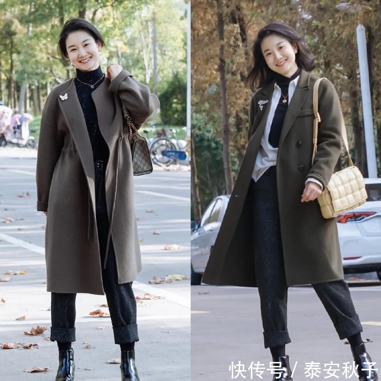 小姐姐|今年冬天,又火了一种穿搭叫:大衣+半身裙/裤:显瘦显高级,美爆