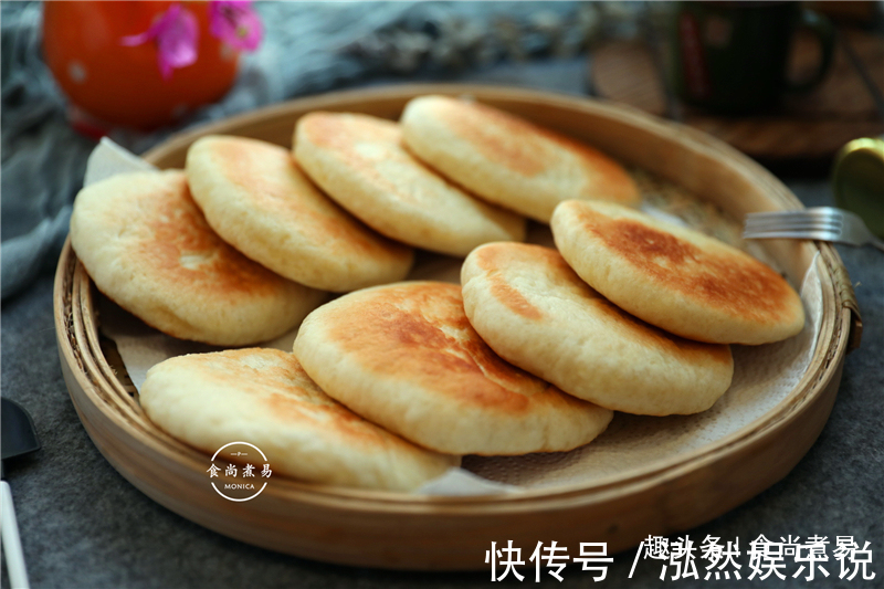 发面饼新做法，低糖又简单，暄软蓬松有嚼劲，比面包还好吃