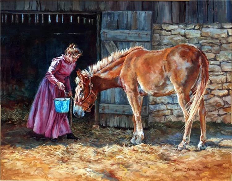 莎朗·斯坦德里奇#美国西牧风情油画 | 莎朗·斯坦德里奇作品欣赏