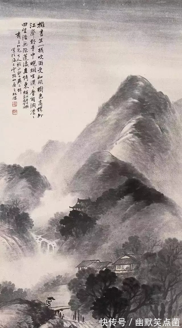 烟雨蒙蒙$海派山水画大家|吴石仙的烟雨蒙蒙