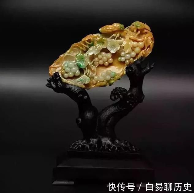 橘子#这些玉石雕刻的水果,太逼真了,我都流口水了!