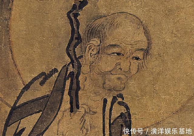 老虎&700年前的古画,疑似出现穿越中的老虎,画中老人表情更奇怪