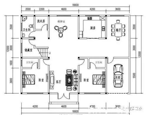 阳光房|农村自建二层别墅，5室1厅，小院车库阳光房，面宽才16.6米，好美